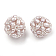 Perlas naturales hechas a mano perlas tejidas WOVE-S116-04C-1