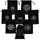 Chgcraft 8 pz 8 stili tarocchi borsa in tessuto rettangolo velluto nero mestiere coulisse borse tarocchi buste di stoccaggio per carte da gioco custodia di gioielli ABAG-CA0001-14-1
