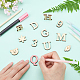 Cabochons alphabet en bois de pin gorgecraft WOOD-GF0001-22-4