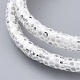 (vendita di fabbrica di feste di gioielli) braccialetti di perline intrecciati con cordoncini in pelle pu BJEW-JB04923-3
