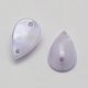 Accessoires de liens de vêtement en acrylique imitation perles avec 2 trou ACRT-M017-7x12mm-PM-2