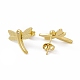 Crystal Rhinestone Dragonfly Stud Earrings EJEW-P212-22G-2