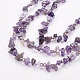 Natural Amethyst and Glass Seed Beads Tiered Necklaces NJEW-K100-05F-2