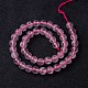 Chapelets de perles en quartz rose naturel X-G-R173-8mm-04-2