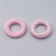 Faux Mink Fur Covered Linking Rings WOVE-N009-07K-2