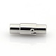 304 Stainless Steel Smooth Surface Locking Tube Magnetic Clasps STAS-O042-22-2