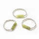 Bague en perles de colonne de jade de taiwan naturel avec hématite synthétique RJEW-JR00461-01-1