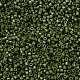 シリンダーシードビーズ  つや消し色  均一サイズ  ダークオリーブグリーン  2x1.3~1.5mm  穴：0.8~1mm  約888個/10g X-SEED-H001-C06-2