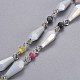 Handmade Faceted Electroplate Glass Beaded Chains AJEW-JB00484-3