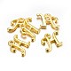 Aleación de oro plateado colgantes de letras X-PALLOY-J718-01G-H-2