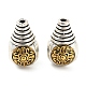 Perlas de gurú de 3 agujero de aleación de estilo tibetano chapado en estante PALLOY-Q454-01A-1