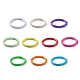 10 Stück 10-Farben-Edelsteinimitation Acryl gebogenes Rohr stämmige Stretch-Armbänder Set für Frauen BJEW-JB08140-1