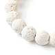 Diffuseur d'huile yoga pierre de lave naturelle et synthétique (teinte) perles bracelets extensibles ensemble pour fille femmes BJEW-JB06888-9