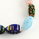 Handmade Millefiori Glass Beads Strands LK-R004-07-1