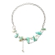 Natural Amazonite & Shell Pearl Beads Healing Power Jewelry Set for Girl Women X1-SJEW-TA00002-7