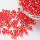 Bicone AB Color Plated Eco-Friendly Transparent Acrylic Beads TACR-A003-4mm-06-1