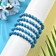 Bracciali elasticizzati in perle di diaspro turchese sintetico&nbsp;BJEW-K212-B-022-2