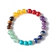 7 chakra guérison bracelet de yoga reiki pour fille femmes X1-BJEW-TA00020-1
