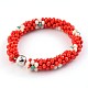 Verre à facettes bracelets de perles Abacus BJEW-J170-A02-1
