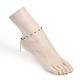 Round Synthetic Turquoise Anklets AJEW-AN00288-01-4
