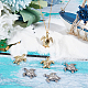 Beebeecraft 20 pièces 2 couleurs breloques tortue de mer or 14 carats et argent thaïlandais en alliage plaqué tortue océan animaux pendentif pour la fabrication de bijoux fournitures artisanat FIND-BBC0001-40-5