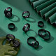 Dicosmetic 18pcs 9 tamaño 201 anillo de banda simple de acero inoxidable para hombres y mujeres RJEW-DC0001-07A-5