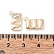 Brass Micro Pave Clear Cubic Zirconia Charms KK-F871-42G-3