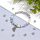 Chgcraft perles de lettre en acrylique plaqué argent PACR-CA0001-03S-4