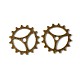 20PCS Antique Bronze Gear Alloy Tibetan Style Steampunk Pendants X-TIBEP-A21200-AB-FF-1