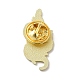 ヘビと花のエナメルピン  トーテムバッジ  バックパックの服のための黄金の合金のブローチ  ブラック  30x14x1.5mm JEWB-P030-D02-2