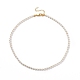 Акриловые ожерелья из бисера с искусственным жемчугом и стеклянными бусинами для женщин NJEW-JN04132-1
