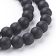Synthetic Black Stone Beads Strands X-G508-1-3