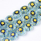 Chapelets de perles en verre de millefiori manuelles X-LK-R004-03O-1