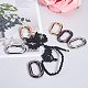 PandaHall Elite 8 pcs 4 Colors Zinc Alloy Key Clasps Spring Oval Carabiner Snap Clip Hook Trigger Spring Keyring Buckle for Bags Purses Keychain PALLOY-PH0005-68-5