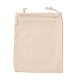 長方形の布包装袋  巾着袋  古いレース  15.5x12.5x0.5cm ABAG-N002-B-02-4