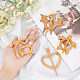 GORGECRAFT 4 Styles Wooden Animal Shape Brooch Pin Handmade Wooden Brooch Knitting Scarf Shawl Pins Stick Set Sweater Buckle for Home DIY Decoration Craft Costume Accessory JEWB-GF0001-18-3