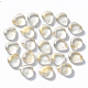 Transparent Spray Painted Glass Beads GLAA-T016-29F-1