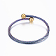 Trendy conjuntos de anillos y brazaletes de torque de 304 acero inoxidable SJEW-H073-01-3