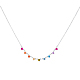 Colorful Cubic Zirconia Diamond Pendant Necklace LD9144-2-2
