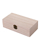 木製収納ボックス  フリップカバーと鉄の留め金付き  長方形  アンティークホワイト  19.8x9.8x6.9cm WOCR-PW0001-061C-1