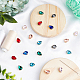 SUPERFINDINGS 175Pcs 7 Colors Teardrop Sew on Rhinestone Bright Flat Back Beads Buttons Crystal Faceted Embellishments Buttons for Clothes Garment RGLA-FH0001-01-2