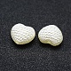 Perles de cœur en plastique ABS opaque imitation nacre MACR-M009-20-2