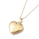 Ciondolo medaglione cuore 304 set di gioielli in acciaio inossidabile SJEW-M097-05G-4