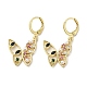 Schmetterling-Ohrringe aus echtem Messing EJEW-L268-002G-1
