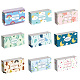 Etiqueta de papel de jabón con patrón de manchas de pintura de 90 Uds. 9 estilos DIY-WH0399-69-025-8