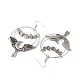 Bat with Moon Phase Alloy Dangle Earrings EJEW-G345-01AS-2