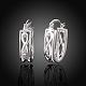 Infinity Brass Cubic Zirconia Hoop Earrings EJEW-BB09675-S-2