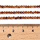 Натуральный оранжевый гранатовый бисер пряди G-RM2025-03-2.5mm-5
