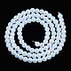 Imitazione placca perle di vetro giada fili GLAA-T032-J4mm-AB02-3