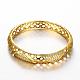 Real 18K Gold Plated Filigree Brass Cubic Zirconia Hollow Bangles BJEW-BB05663-G-2